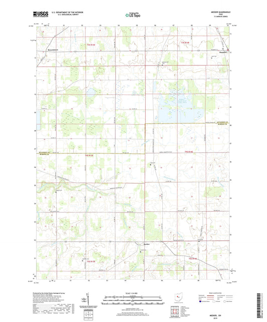 Meeker Ohio US Topo Map Image