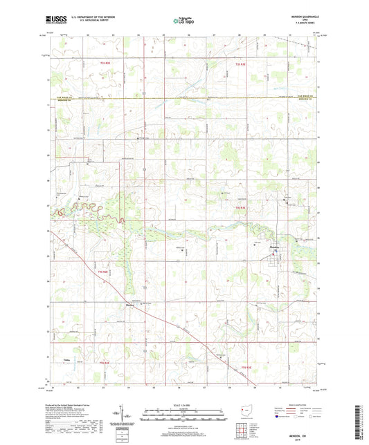 Mendon Ohio US Topo Map Image