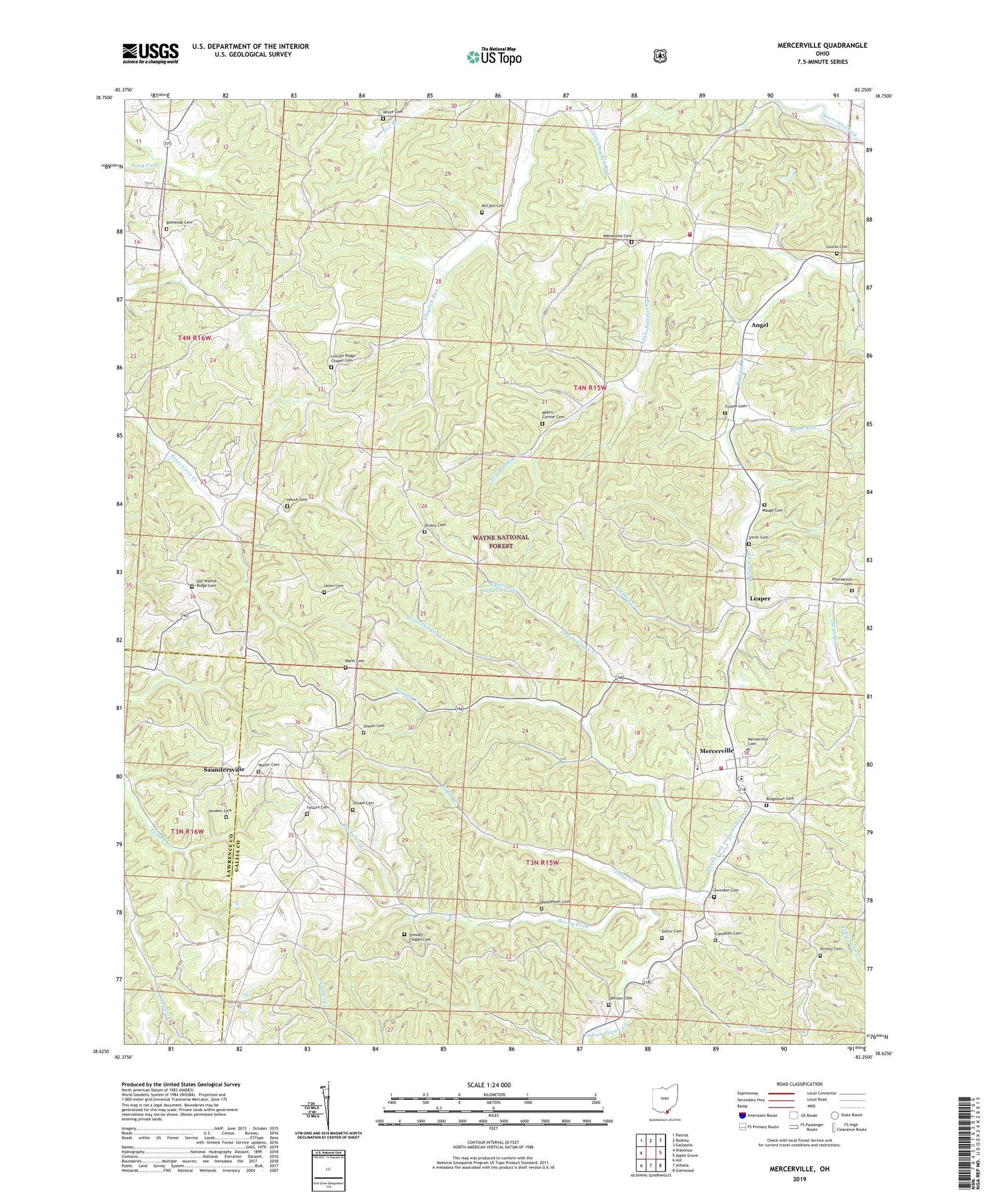 Mercerville Ohio US Topo Map Image