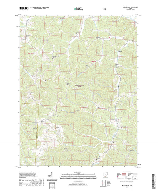 Mercerville Ohio US Topo Map Image