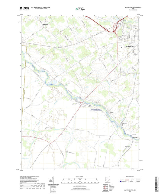 Milford Center Ohio US Topo Map Image