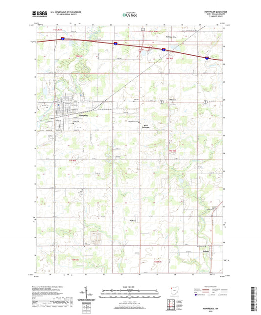 Montpelier Ohio US Topo Map Image