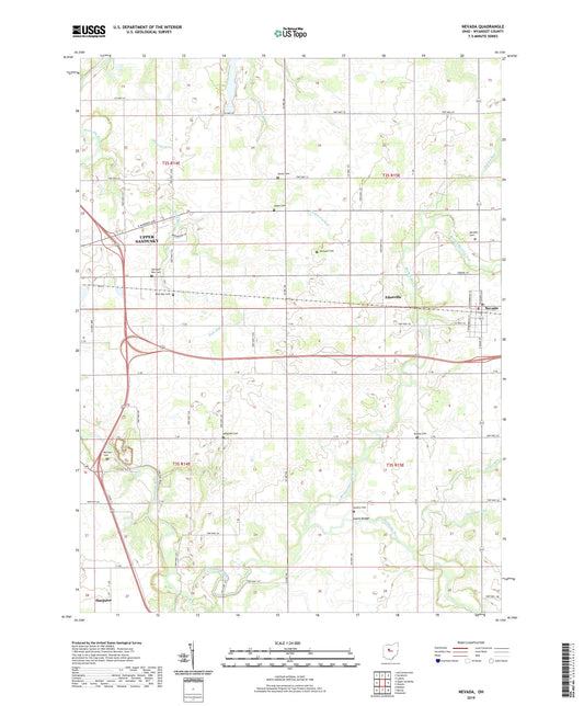 Nevada Ohio US Topo Map Image
