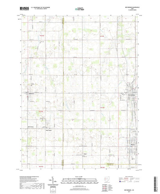 New Bremen Ohio US Topo Map Image