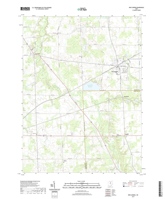 New London Ohio US Topo Map Image