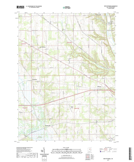 New Pittsburg Ohio US Topo Map Image