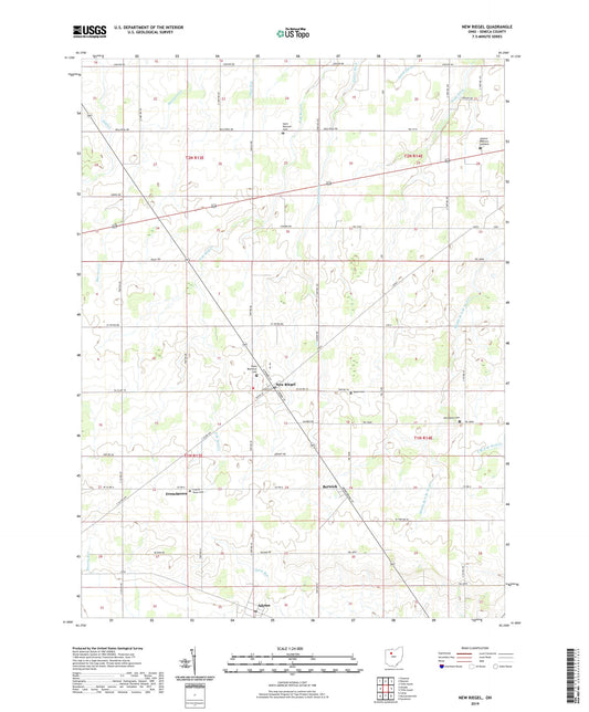 New Riegel Ohio US Topo Map Image