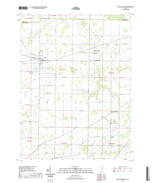 New Washington Ohio US Topo Map Image