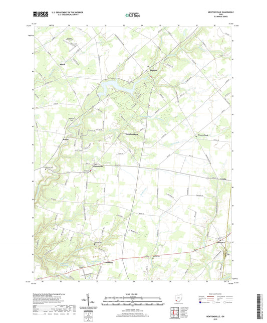 Newtonsville Ohio US Topo Map Image
