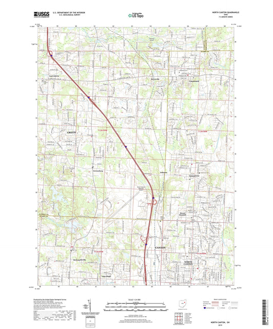 North Canton Ohio US Topo Map Image
