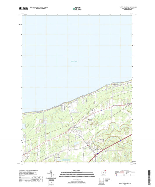 North Kingsville Ohio US Topo Map Image