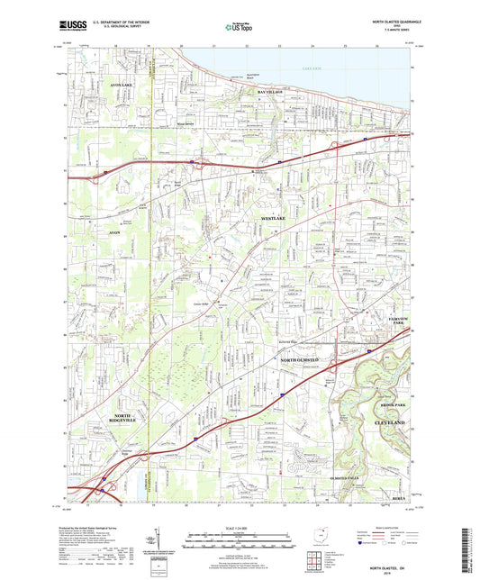 North Olmsted Ohio US Topo Map Image