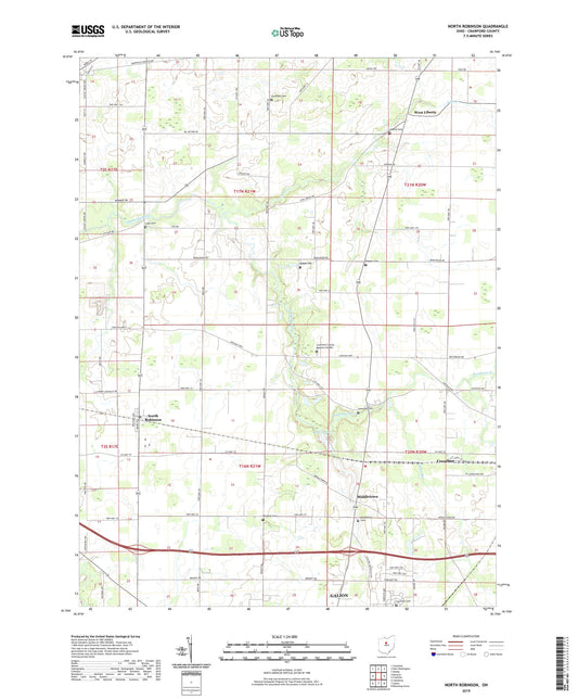 North Robinson Ohio US Topo Map Image
