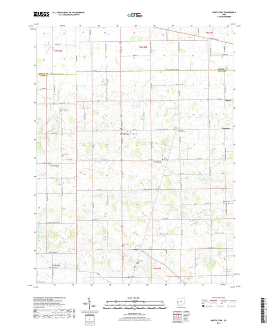 North Star Ohio US Topo Map Image