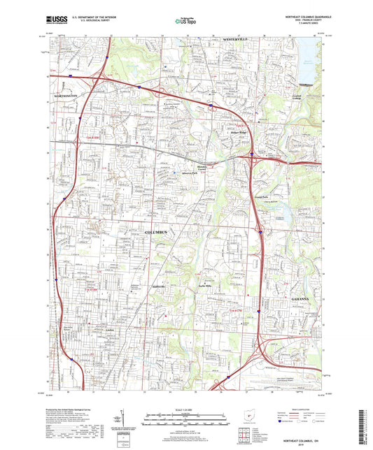 Northeast Columbus Ohio US Topo Map Image