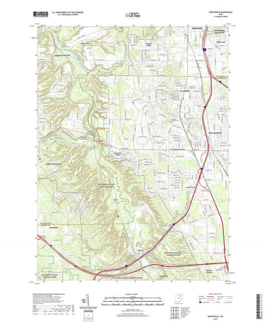Northfield Ohio US Topo Map Image
