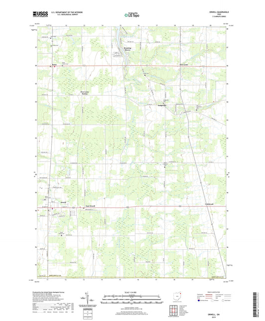 Orwell Ohio US Topo Map Image