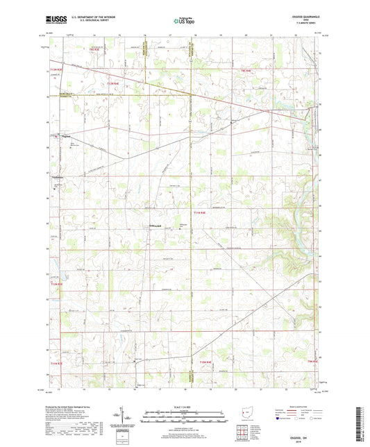 Osgood Ohio US Topo Map Image