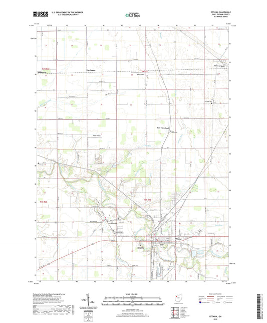 Ottawa Ohio US Topo Map Image