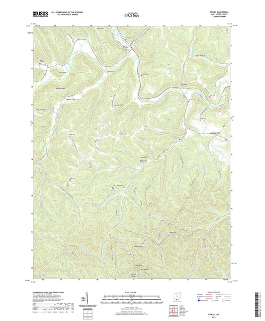 Otway Ohio US Topo Map Image