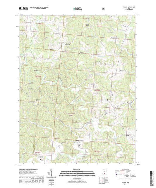 Patriot Ohio US Topo Map Image