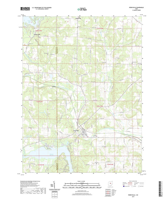 Perrysville Ohio US Topo Map Image