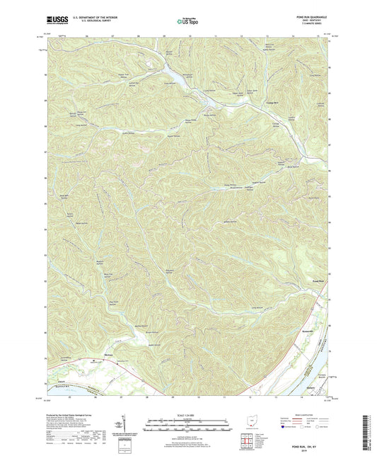 Pond Run Ohio US Topo Map Image