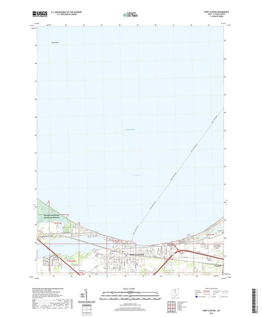 Port Clinton Ohio US Topo Map Image