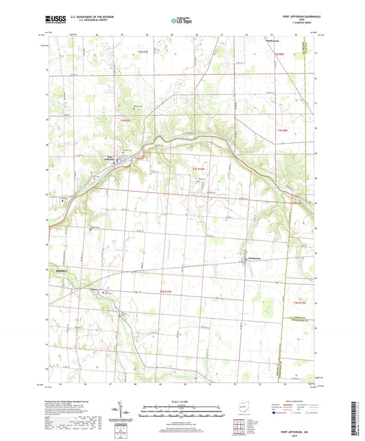 Port Jefferson Ohio US Topo Map Image