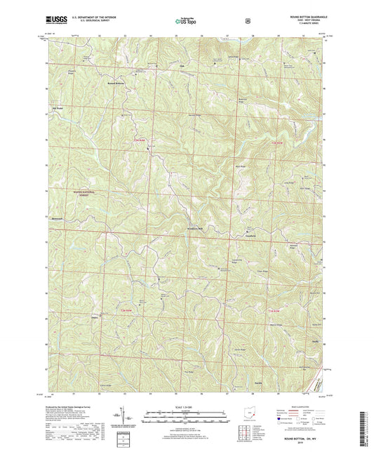 Round Bottom Ohio US Topo Map Image