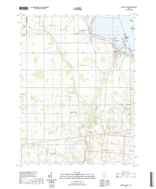 Russells Point Ohio US Topo Map Image