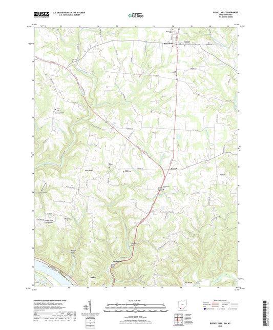 Russellville Ohio US Topo Map Image