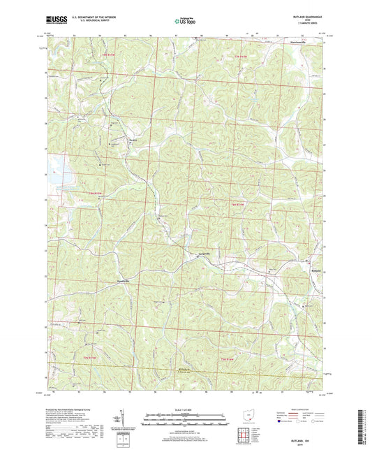 Rutland Ohio US Topo Map Image