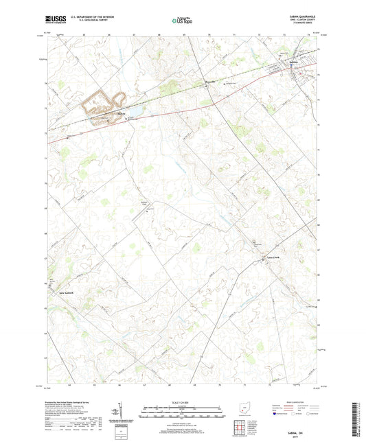 Sabina Ohio US Topo Map Image