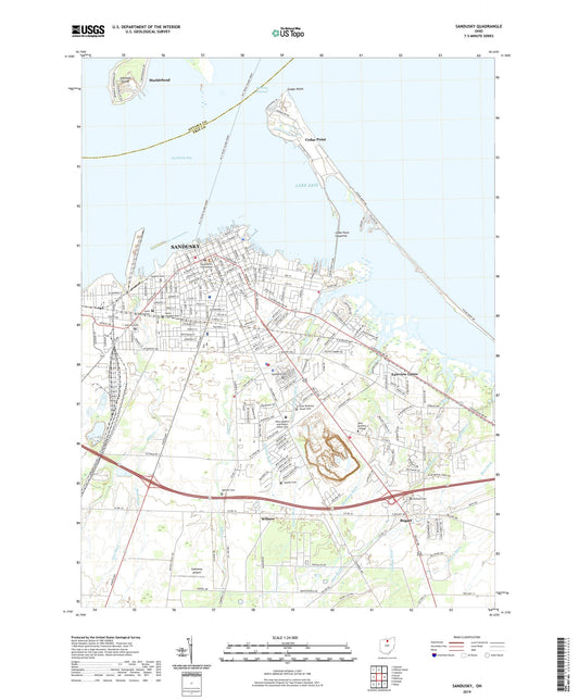 Sandusky Ohio US Topo Map Image