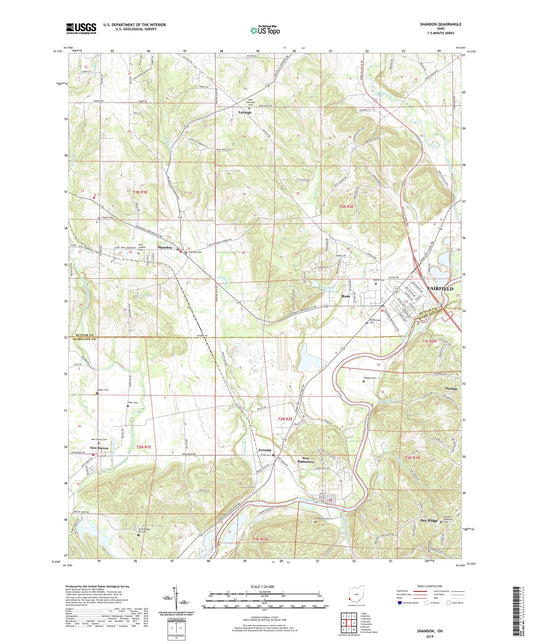 Shandon Ohio US Topo Map Image