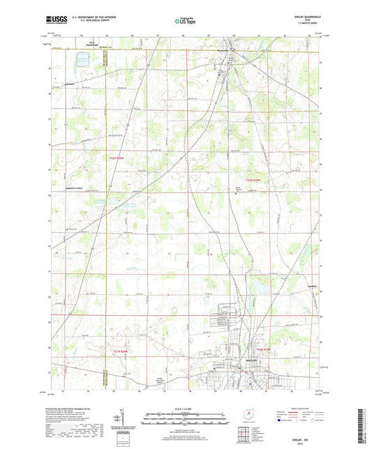 Shelby Ohio US Topo Map Image