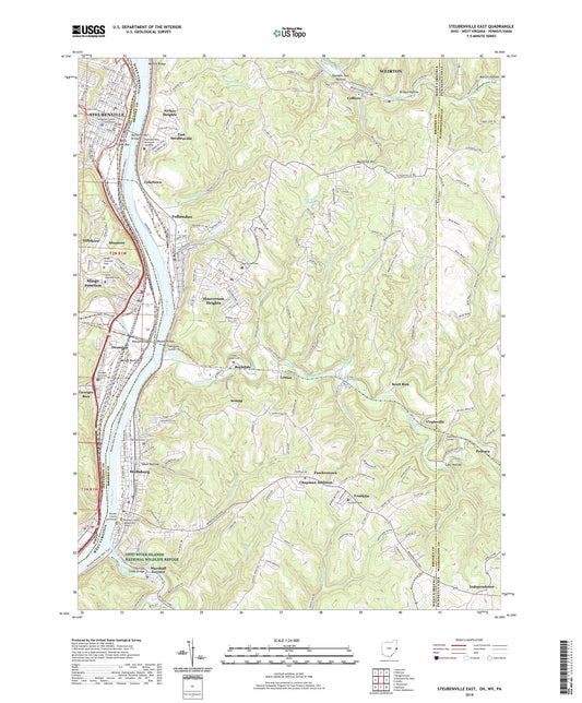 Steubenville East Ohio US Topo Map Image