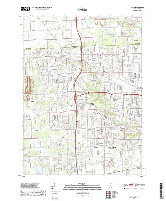 Sylvania Ohio US Topo Map Image
