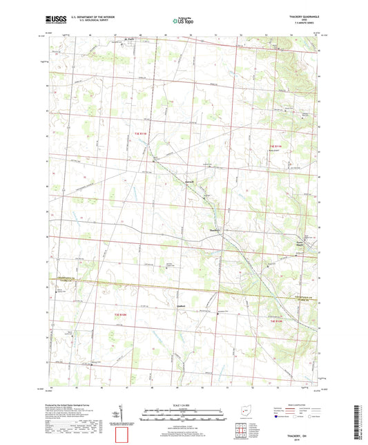 Thackery Ohio US Topo Map Image