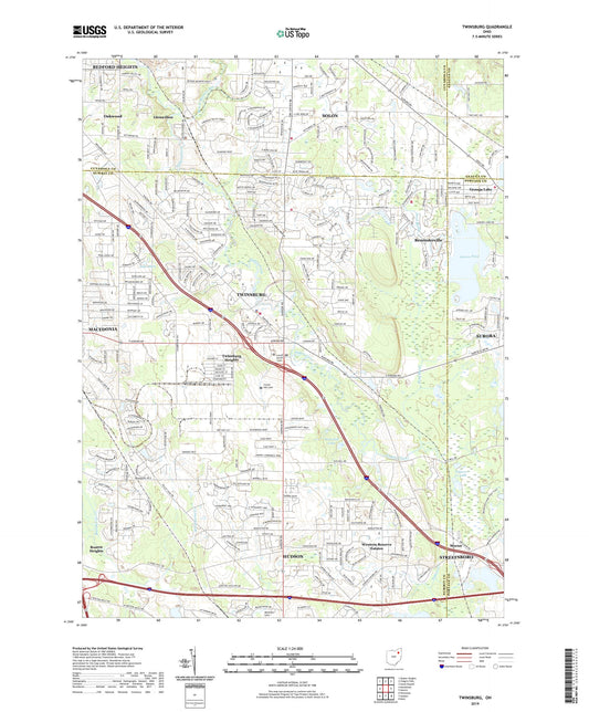 Twinsburg Ohio US Topo Map Image