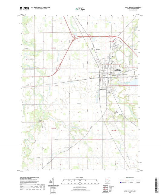 Upper Sandusky Ohio US Topo Map Image