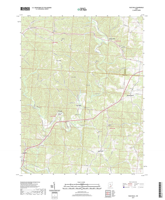 Vales Mills Ohio US Topo Map Image