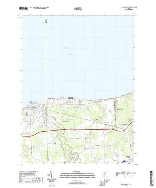 Vermilion East Ohio US Topo Map Image