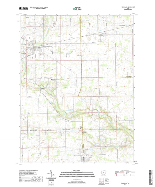 Versailles Ohio US Topo Map Image