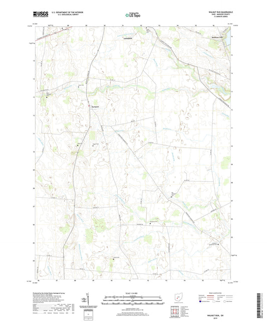 Walnut Run Ohio US Topo Map Image