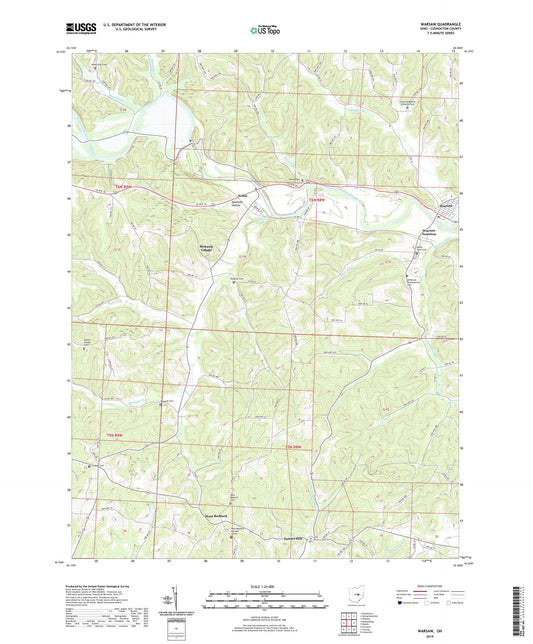 Warsaw Ohio US Topo Map Image