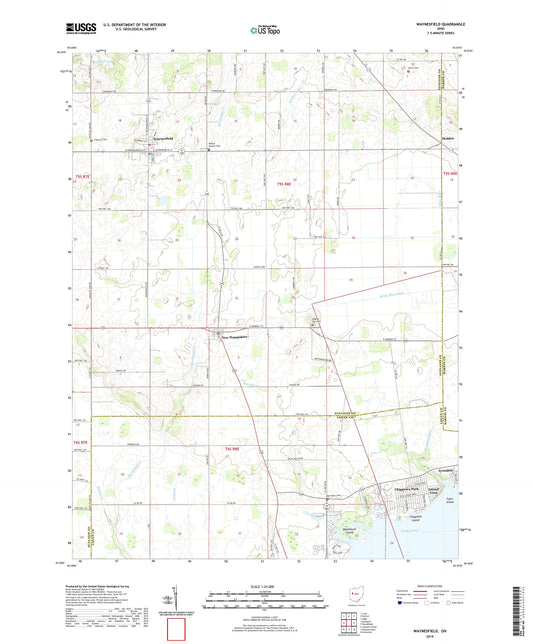 Waynesfield Ohio US Topo Map Image