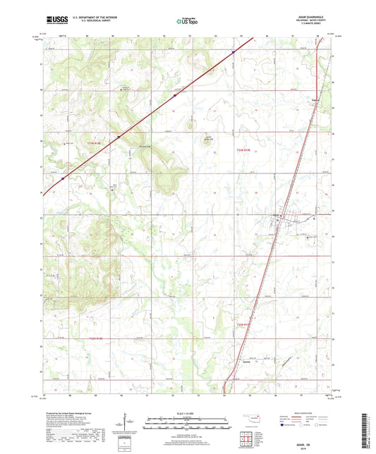 Adair Oklahoma US Topo Map Image