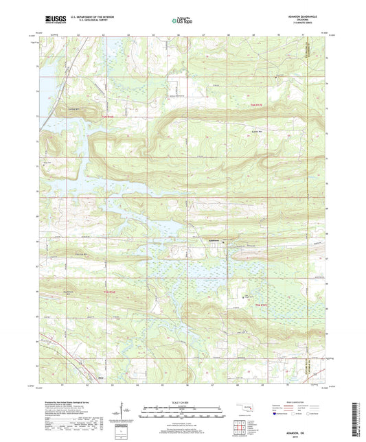Adamson Oklahoma US Topo Map Image